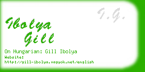 ibolya gill business card